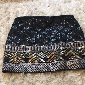 Sequins Miniskirt